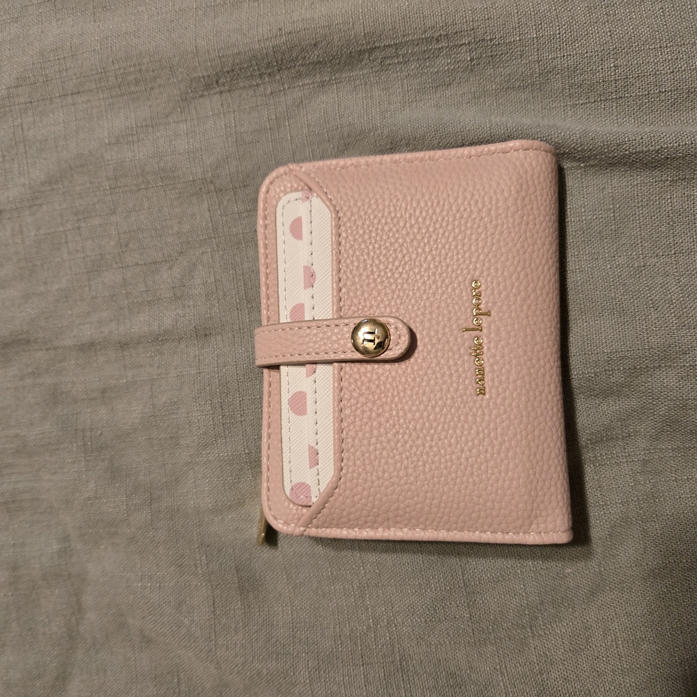 Nanette Lepore Pink Pebbled Leather Wallet